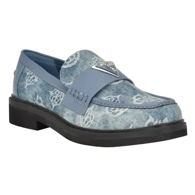 GUESS Women's SHATHA Loafer Blue Denim 8.5