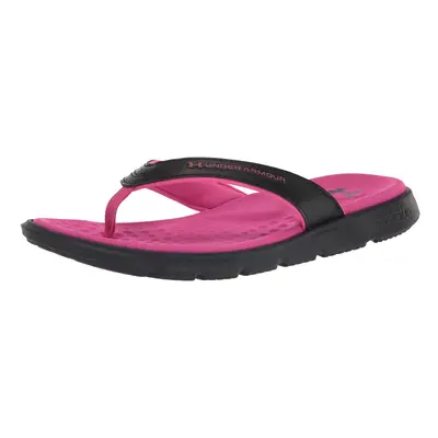 Under Armour Girls' Ignite Marbella Flip Flop (002) Black/Rebel Pink