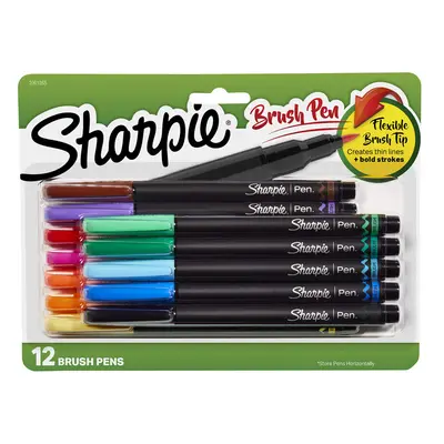 Sharpie Brush Tip Pens Assorted Colors Count