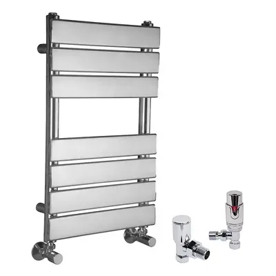 (Chrome, x 400mm) WarmeHaus Designer Bathroom Flat Panel Heated Towel Rail Radiator Ladder Rad w