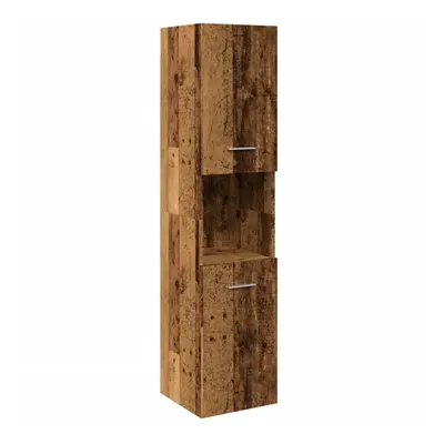 (old wood) vidaXL Bathroom Cabinet Washroom Storage Shelf Laundry Cabinet Engineered Wood