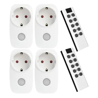 (#7) Smart Remote Control Socket Set Universal EU Outlet With Night Light Outlet Wireless Mhz Co