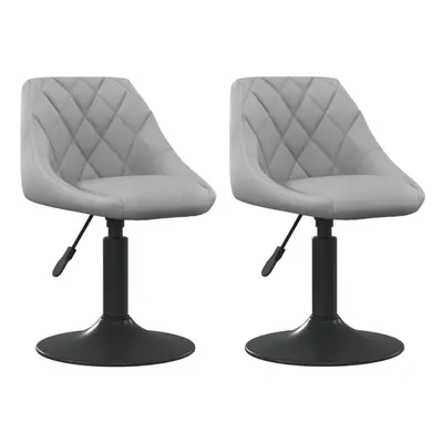 (light grey) vidaXL Swivel Dining Chairs Computer Chair Office Swivel Stool pcs Velvet