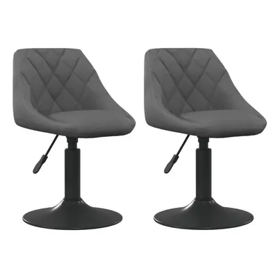 (dark grey) vidaXL Swivel Dining Chairs Computer Chair Office Swivel Stool pcs Velvet