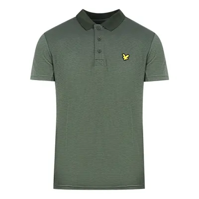 (XXL) Lyle & Scott Deep Spruce Golf Microstripe Polo Shirt