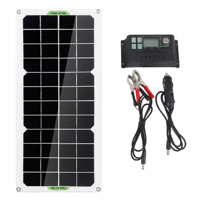 30W Solar Panel Car Van Boat Trickle Portable 12V Battery Charger with 100A Controller