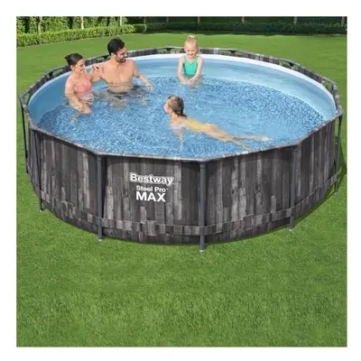 Bestway 12ft x 39.5in Steel Pro MAX Grey Frame Pool Set