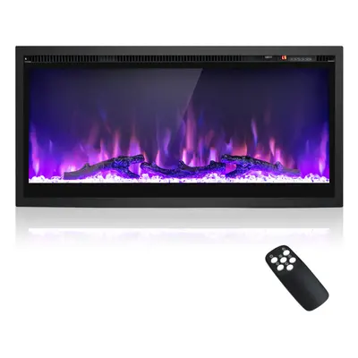 36 Inch Electric Fireplace Log Flame w/ Remote Control 750W/1500W