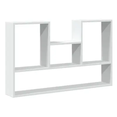 (white) vidaXL Wall Shelf Floating Shelf Display Storage Shelf Engineered Wood