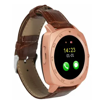 (Rose Gold) Pedometer HD Camera SMS Anti-lost Bluetooth Music 2G Phone Call Smart Sports Watch