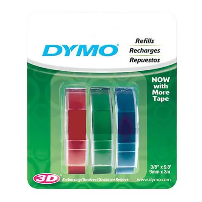 Dymo Embossing Tape Label 9mmx3m (3pk)