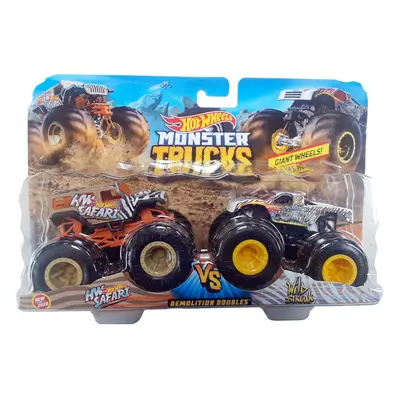 Hot Wheels Monster Trucks Demolition Doubles HW Safari VS Wild Streak