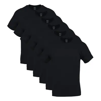 Gildan Men's Crew T-Shirts Multipack Style G1100 Black (6-Pack) Me