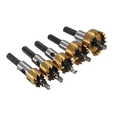 5Pcs High Speed Steel Drill Bits 16-30mm Hole Saw Cutter Set