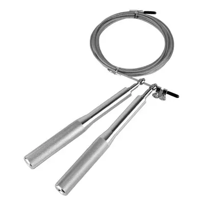 (Silver) 3m Rope Jumping Adjustable Single Skip Rope Fitnesss Sport Speed Skipping Ropes Exercis