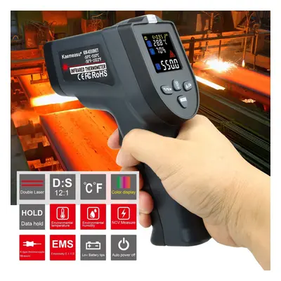 Upgraded -50~550 Non-contact Dual Laser Infrared Thermometer with K-type Thermocouple