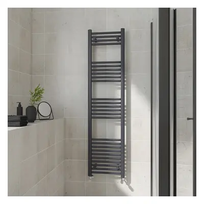 (Straight, 1600x400mm) Warmehaus Heated Towel Rail Anthracite Bathroom Ladder Style Radiator Gre