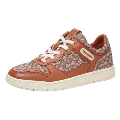 Coach Women's C201 Micro Signature Jacquard Sneaker Cocoa/Burnished A