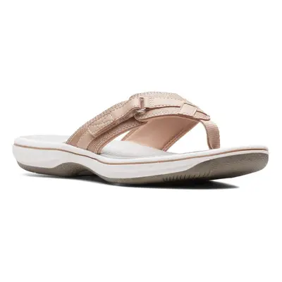 Clarks womens Breeze Sea Flip Flop Taupe Synthetic US