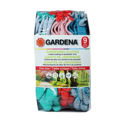 Gardena Gardening Gloves - Latex / Polyester - Pairs