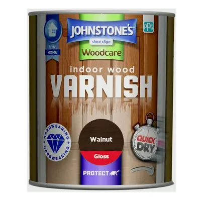 Johnstones Woodcare Indoor Wood Varnish 750ml Gloss Walnut