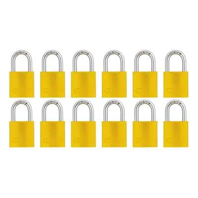 ABUS Yellow 72/40 Lockout Tagout Padlock w/ 1"" Shackle Pack Keye