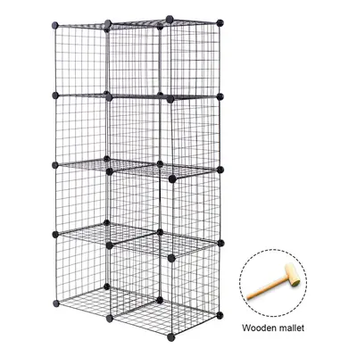 12 Cube Storage Shelf Rack DIY Wire Grid Display Cabinet Organiser