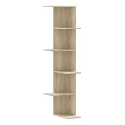 (sonoma oak) vidaXL Wall Corner Shelf Wall Mounted Shelf Floating Shelf Engineered Wood