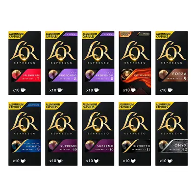 L'OR Espresso Variety Pack Nespresso Compatible Coffee Pods (Pack of 10, Total Coffee Capsules)