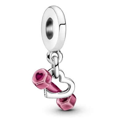 PANDORA Dumbbell & Heart Dangle charm