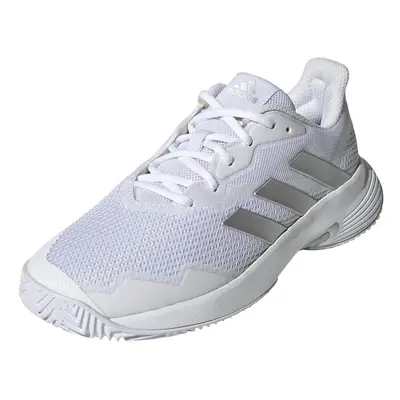 adidas Women's CourtJam Control Tennis Shoe White/Silver Metallic/Whi