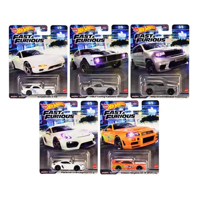 Hot Wheels Fast & Furious Premium Diecast Car Complete Set of V