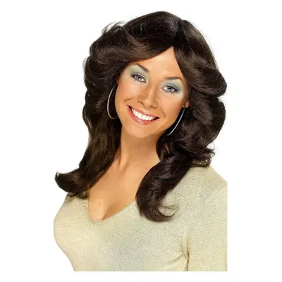 Smiffys 70's Flick Wig - Brown