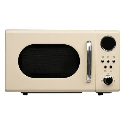 20L Retro Freestanding Microwave In Cream 700W Digital Timer - SIA FRM20AP