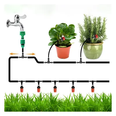 (EU Plug) 15M Micro Drip Irrigation Kit Drip UV-resistant Automatic Irrigation System for Greenh