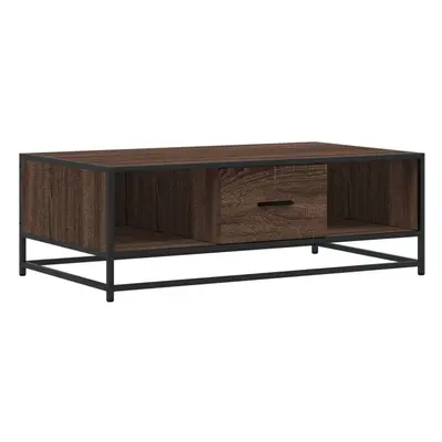 (brown oak) vidaXL Coffee Table Hallway End Table Side Table Engineered Wood and Metal