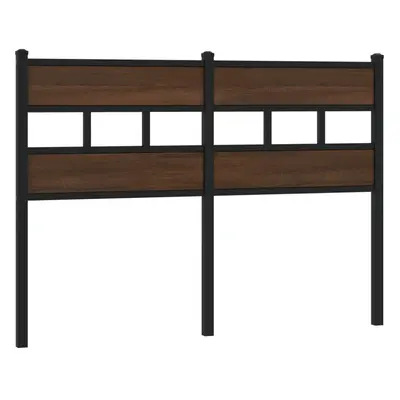 (brown oak, cm) vidaXL Headboard Bed Header Bed Headboard Brown Oak Steel and Engineered Wood