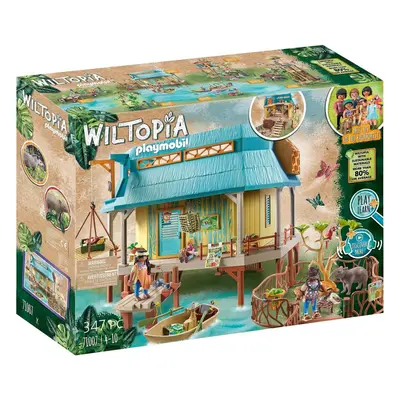 PLAYMOBIL Witopia Animal Care Center with light effects and toy animals, Sustainable toy