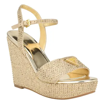 Guess Women's HIPPA Heeled Sandal Gold 6.5