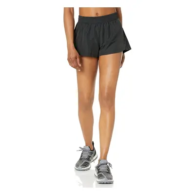 adidas Women's Pacer 3-Stripes Woven Heather Shorts Black/Black Smal