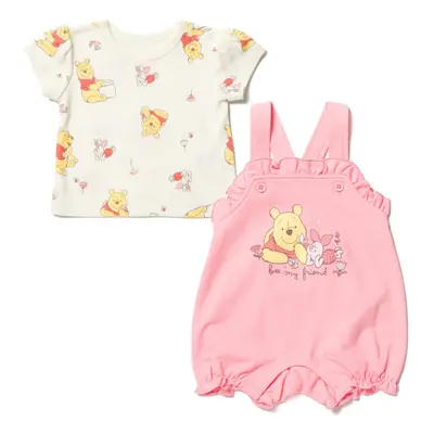 Disney Piglet Winnie the Pooh Infant Baby Girls French Terry Short Ove