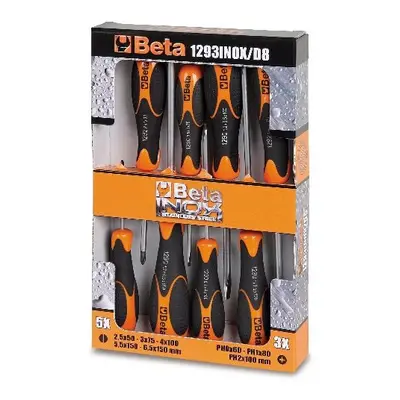 Beta 1293Inox /D8 Screwdriver Set Made Of Stainless Steel