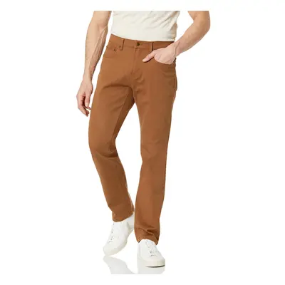 Mens Athletic-Fit Stretch Jean, Dark Khaki Brown, 36W x 32L