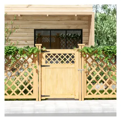 Rhombus Garden Wood Gate with Latch and Hardware Kit H cm x W cm