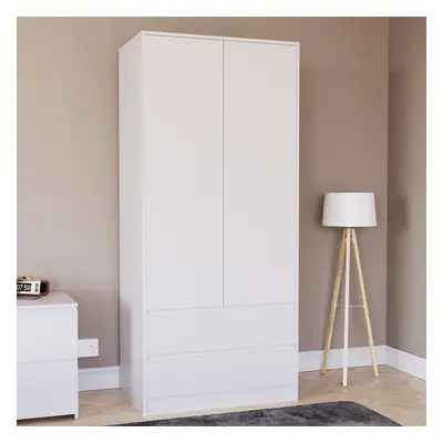 (White) Denver Door Drawer Wardrobe Bedroom Storage