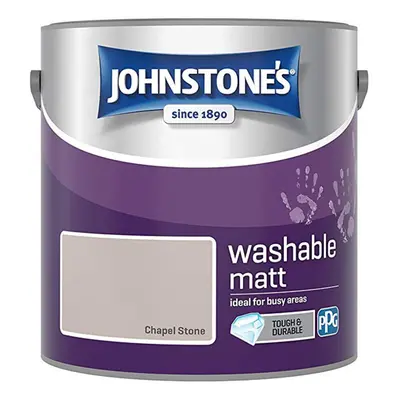 Johnstones Washable Matt Wall Emulsion Paint 2.5l Chapel Stone