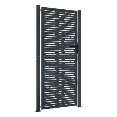 (105 x cm) vidaXL Garden Gate Patio Gate Fence Gate Fence Anthracite Steel Square Design