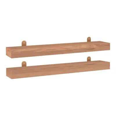 (90 x x cm) vidaXL Wall Shelves Wooden Picture Ledge Wall Bookshelf Solid Wood Teak pcs