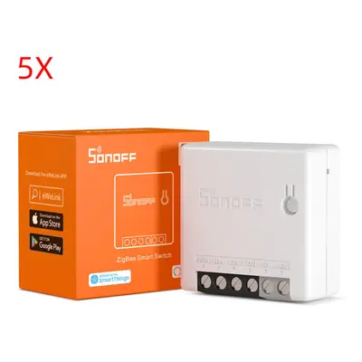 Smart Switch APP Remote Control via eWeLink Support SmartThings Hub Alexa Google Home,5pcs 3.0 T