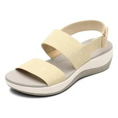 Clarks Women's Arla Jacory Sandal Gold Metallic Textile W US